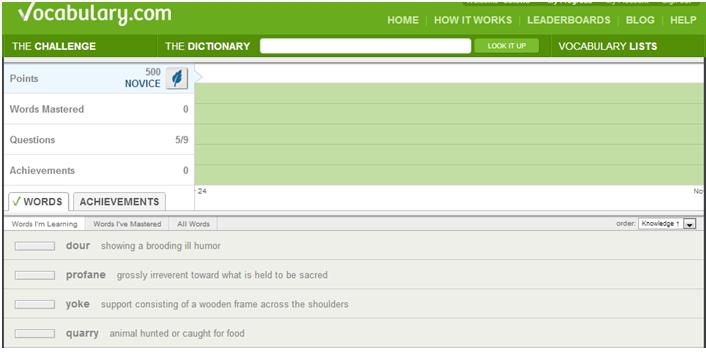 página "my progress"